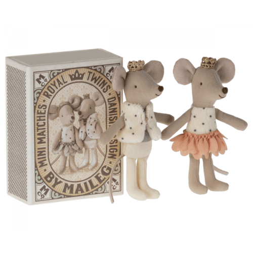 Royal Twins in Box, Little Brother & Sister in Matchbox - Rose