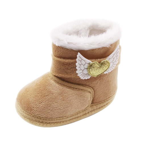 Mrzhqd Baby Winter Shoes Soft Fashion Warm Boys Girls Snow Booties Shoes Coffee Size 0-3 Months