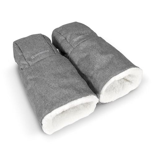 UPPAbaby CozyHandmuff - Easily Attaches to Stroller Handlebars - Ultra-Plush, Weather-Proof Hand Protection - Greyson (Charcoal Mélange)