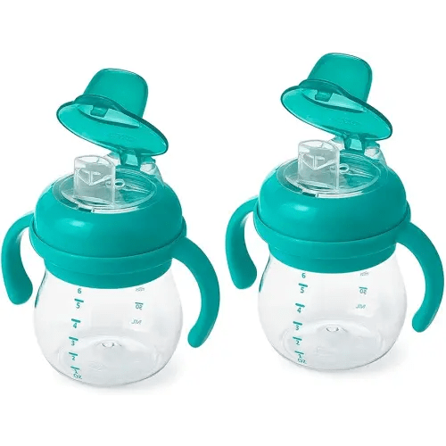 OXO Tot Transitions Soft Spout Cup Teal 6 Oz, 2 Pack