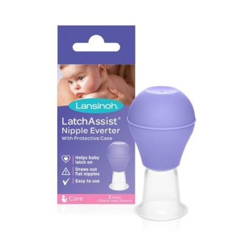 Lansinoh Latch Assist Nipple Everter With 2 Flange Sizes And Protective Case