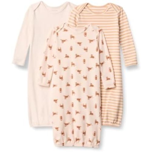 Amazon Essentials Unisex Babies' Long Sleeve Cotton Sleeper Gown