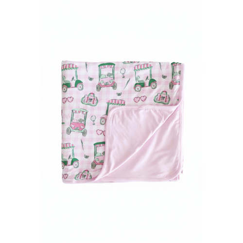 Birdie Babes Double Sided Bamboo Blanket | Pink