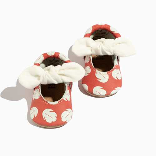 Disney Lilo Beachy Knotted Bow Baby Shoe| Leather Baby Moccasins – Freshly Picked