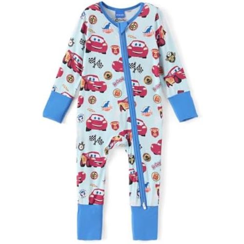 Disney Princess Stitch Marvel Baby Viscose Made from Bamboo Long Sleeve Footie Romper Zipper Sleep Outfit Newborn to Infant