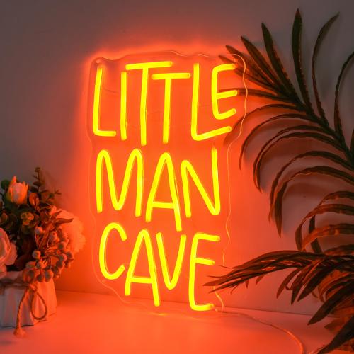 Little Man Cave Neon Sign:Children room decor,Kids Bedroom sign, cool kids sign,Boy Nursery Decor, Neutral Kids Room,Christmas Gifts For Boy