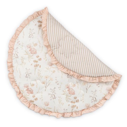Violet Floral Baby Quilted Play Mat | Crane Baby