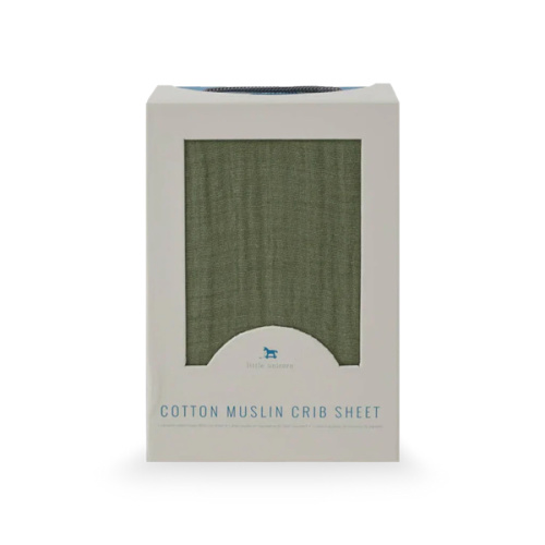 Cotton Muslin Crib Sheet - Fern