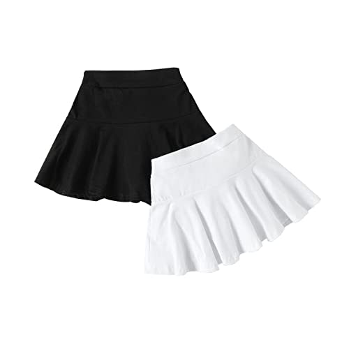 Neutocd Toddler Little Kid Baby Girl Skorts Skirt for Dance Birthday in Solid Mini 100% Polyester