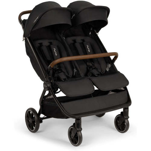 Nuna TRVL DUBL Stroller | (Color - caviar/cognac)