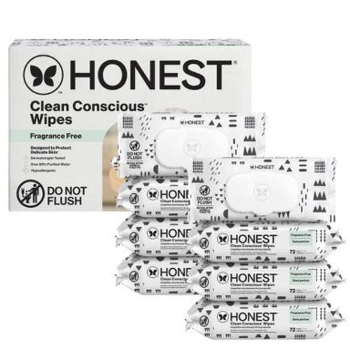 The Honest Company Plant-Based Baby Wipes made with over 99% Water - Pattern Play - 576ct