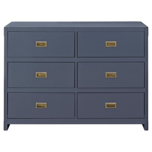 Baby Relax Georgia Campaign Dresser - White, Color: Blue