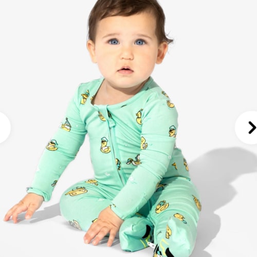 Rubber Ducky Bamboo Convertible Footie