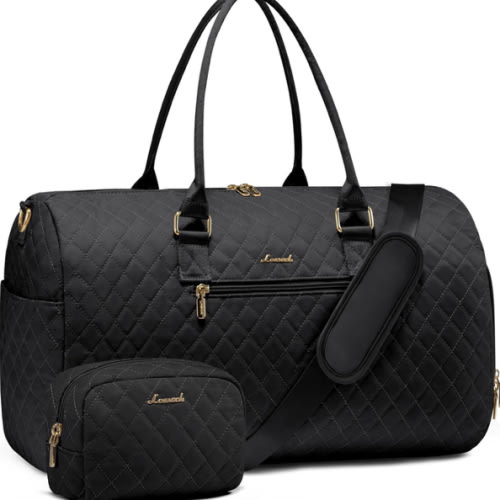 LOVEVOOK Travel Duffle Bag, Weekender Bag for Women with Toiletry Bag, Carry on Overnight Bag with Shoe Compartment, Gym Duffel Bag with Wet Pocket, Mommy Hospital Bags for Labor and Delivery