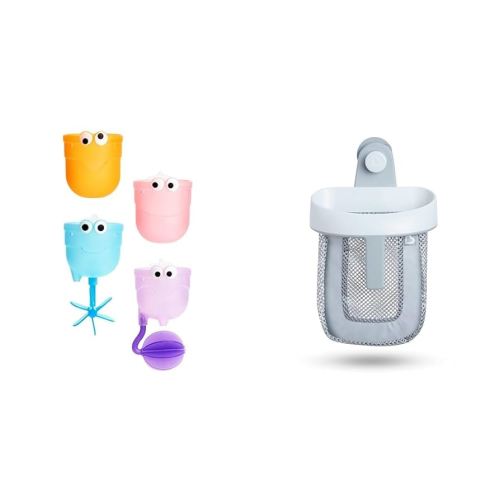 Munchkin Falls Baby and Toddler Bath Toy | Munchkin Hanging Bath Toy Storage with Quick Drying Mesh (Grey)