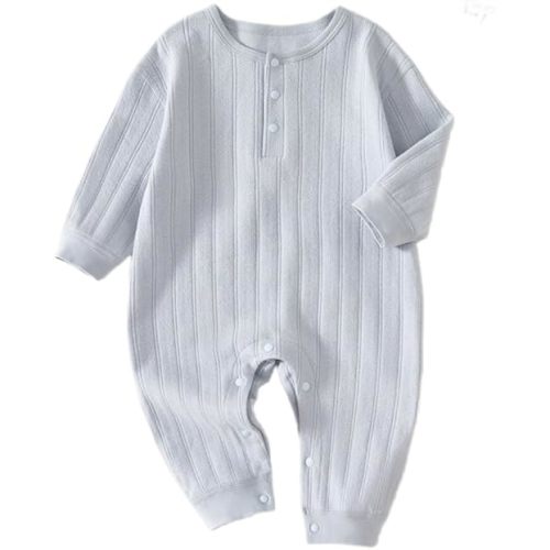 Unisex Newborn Baby Jumpsuit Pure Cotton Long Sleeve Baby Outfit Soft Comfortable Baby Clothes for Boys and Girls