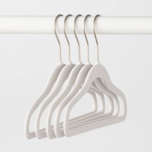 5ct Kids' Velvet Hangers - White - Brightroom™: Baby & Toddler Clothes Hangers