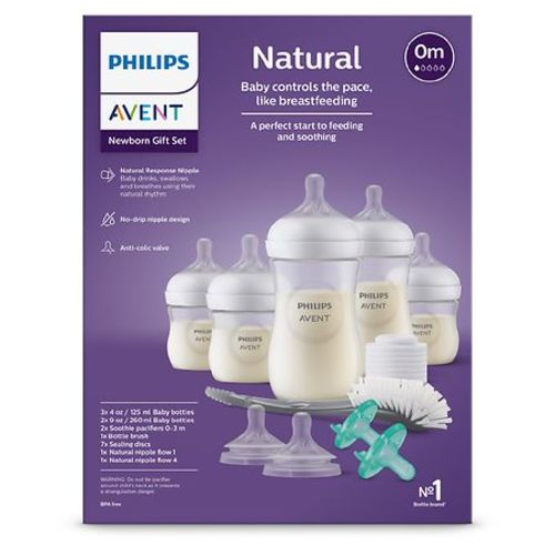Philips Avent Natural Newborn Baby Bottle Gift Set (SCD838/02) Multiple