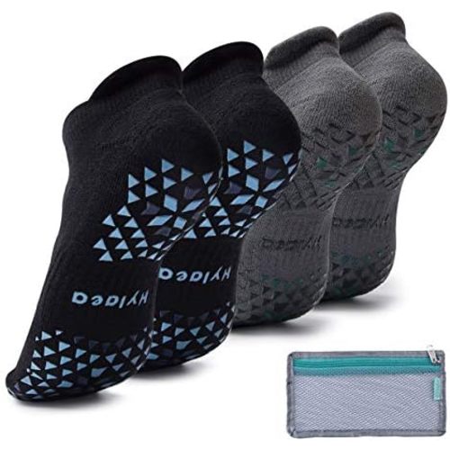 Hylaea Unisex Non Slip Socks with Grip for Yoga, Hospital, Pilates, Barre | Ankle, Cushioned