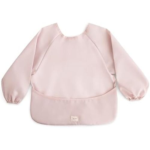 mushie Long Sleeve Baby Bib | Water Resistant Adjustable Fit