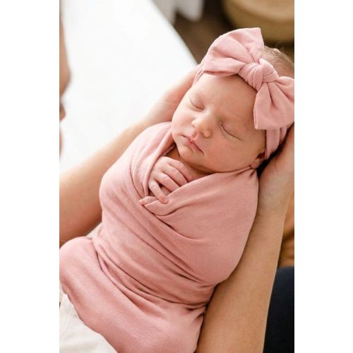 Solid Mauve Bamboo Knit Swaddle Blanket