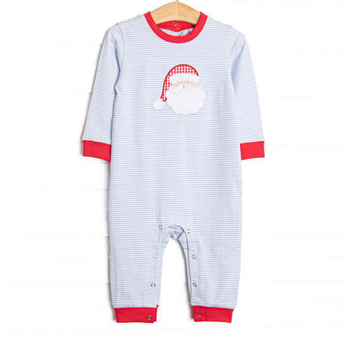 Checking It Twice Applique Romper, Blue – Stitchy Fish