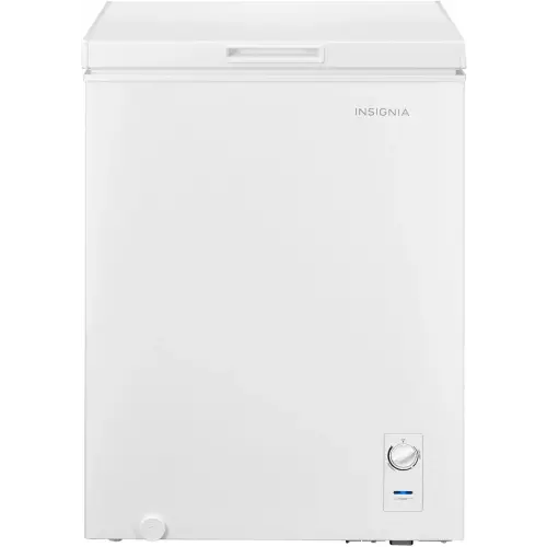 Insignia™ - 5 Cu. Ft. Garage-Ready Chest Freezer - White