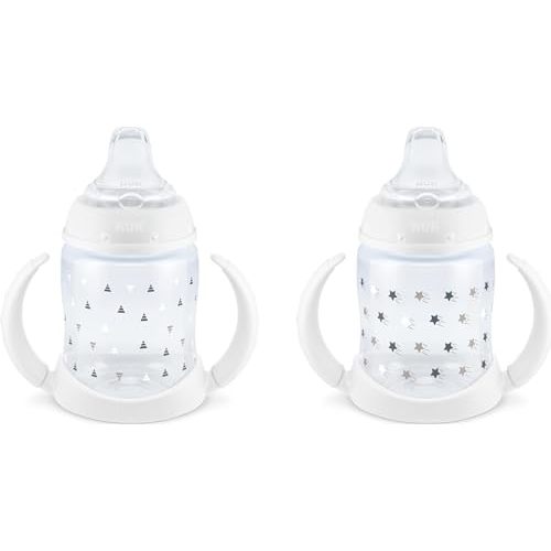 NUK Learner Cup, 6+ Months, Timeless Collection, Amazon Exclusive, 5 Oz, Pack of 2 – BPA Free, Spill Proof Sippy Cup