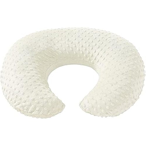 Nursing Pillow and Positioner Breastfeeding and Bottle Feeding, Propping Baby, Tummy Time, Sitting Support, with Removable Dots Cover, for Baby Boy Baby Girl（Pristine）