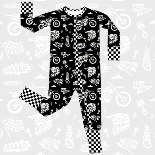 Lightning Speed Zip Up Pajamas / Ready To Ship