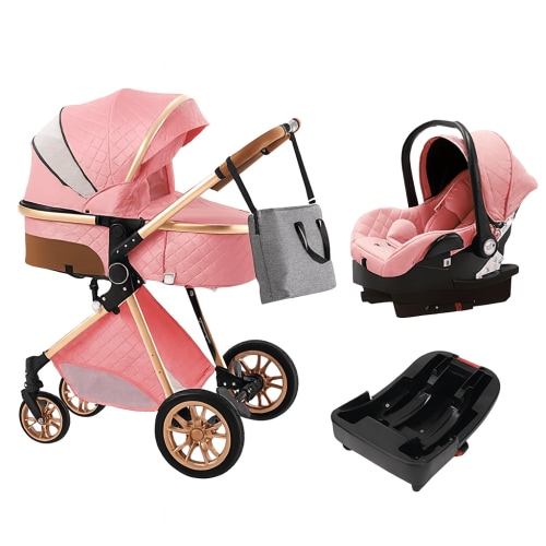 Baby Stroller 3-in-1 with Car Seat, Lightweight & Easy-Fold Design, Durable Aluminum Frame - Premium Brand
