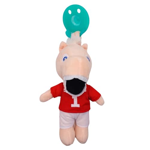 Gamezies Baby Boy and Girl Silicone University of Oklahoma Bloomer Plush Pacifier Collegiately Licensed, Boomer, Removable, Washable Plush Toy CPSIA Tested, BPA-Free 0-6 Months