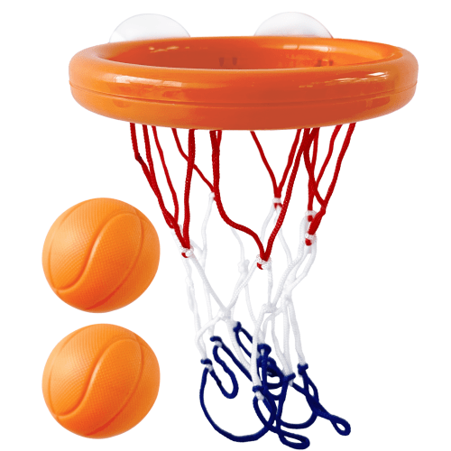 Jool Baby Bath Time Basketball Hoop with 2 Balls  Suction-Mount Tub Toy for Toddlers