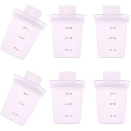 6Pcs Travel Ready Spill-Resistant Milk Dispenser Set Secure Lid Design Milk Box 60ml