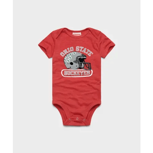 Ohio State Buckeyes Helmet Baby One Piece | Retro OSU Baby One Piece – HOMAGE
