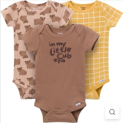 3-Pack Baby Boys Little Cub Short Sleeve Onesies® Bodysuits – Gerber Childrenswear