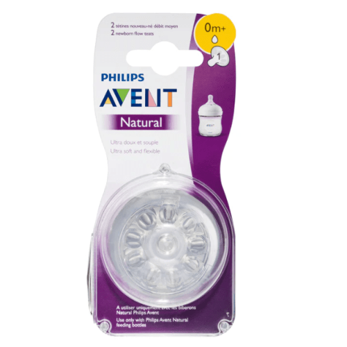 Philips Avent Natural Newborn Flow Teats 0m+ 2 Pack