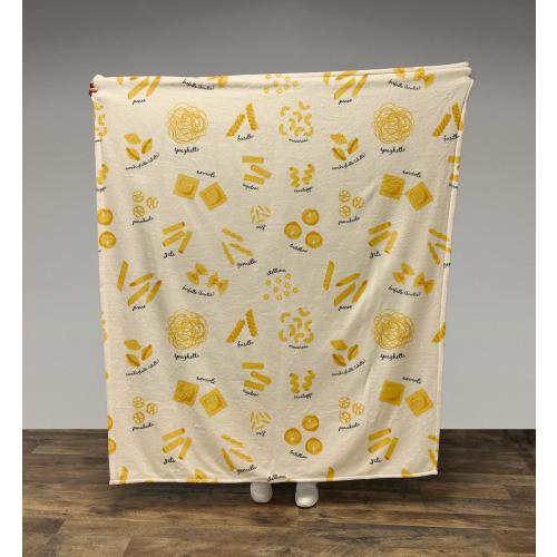 Custom Pasta Print Blanket: Cozy Fleece or Sherpa Blanket