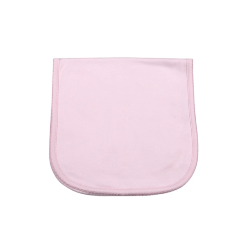 Baby Loren: Pink Burping Pad Pink Picot Trim