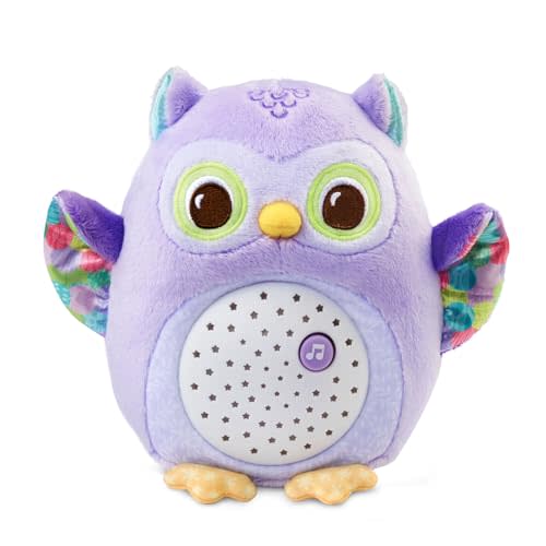 VTech Baby Glow Little Owl Sleep Soother with Cry Sensor, Music and Nature Sounds, Purple