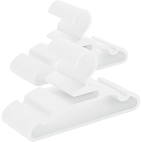 100 Pack White U-Shape Baby Hangers,Protect Collar Non-distorting Design,Anti-Slip and Ultra-Thin Children's Hangers for Toddler, Child, Newborn Clothes Hanger Ideal Choice
