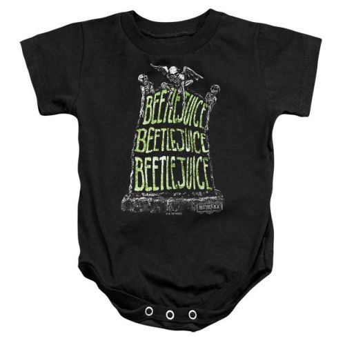 Baby Beetlejuice Headstone Name Infant Bodysuit Black 6 Months