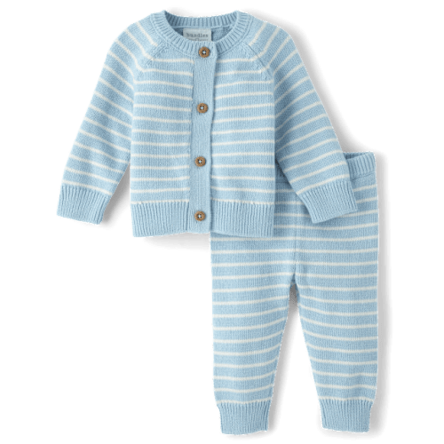 Baby Boys Striped 2-Piece Outfit Set - Blue
