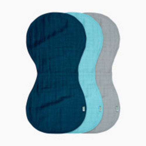 GREEN SPROUTS Muslin Burp Cloths (3 Pack) - Blue Set