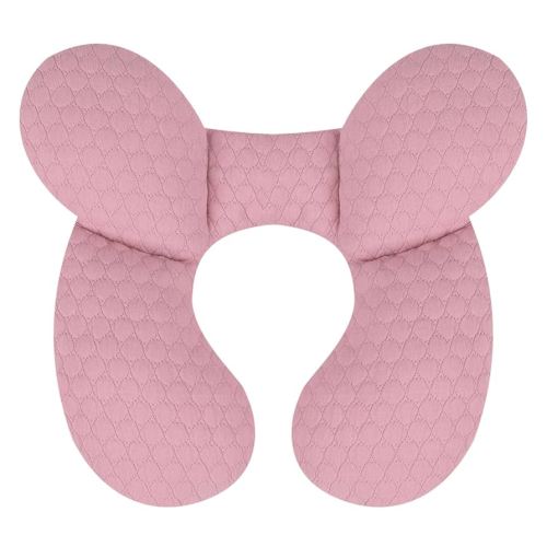 KAKIBLIN Baby Travel Pillow, Upgraded Baby Neck Pillows for Car Seat, Infant Neck Support Pillow for Head and Neck,Newborn Head Support for Car Seat,Pushchair (Pink)