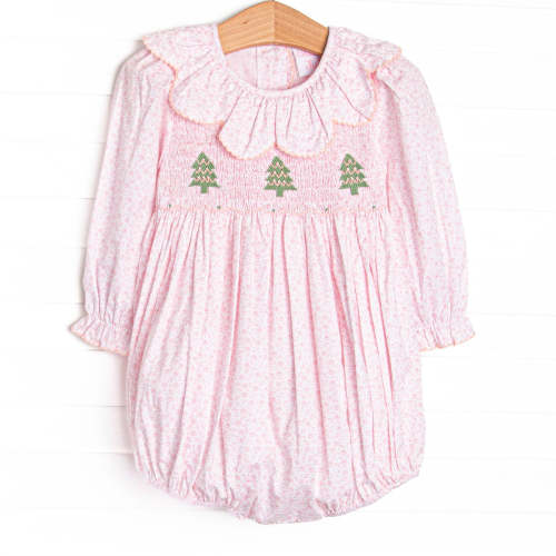 Tannenbaum Treasures Smocked Bubble, Pink – Stitchy Fish