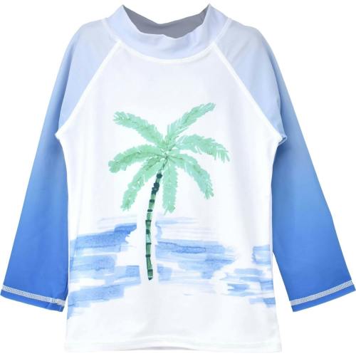 UPF 50+ Graphic Rash Guard Swim Top