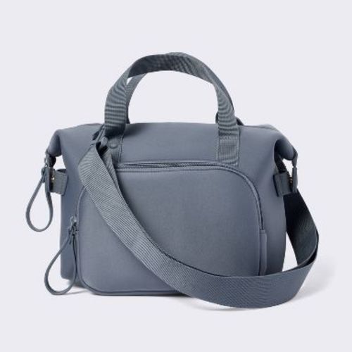 Insulated Bottle Cooler Shoulder Diaper Bag - Blue Solid - Cloud Island™