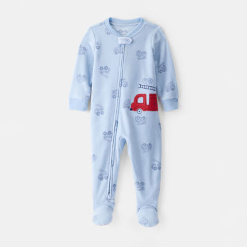 Carter's Toddler Boys Fleece Round Neck Long Sleeve Footed Pajamas