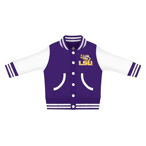 Creative Knitwear College Baby Varsity Jacket Lightweight - Team Logo, Multiple Colors, Unisex, (0 Months - 4T)